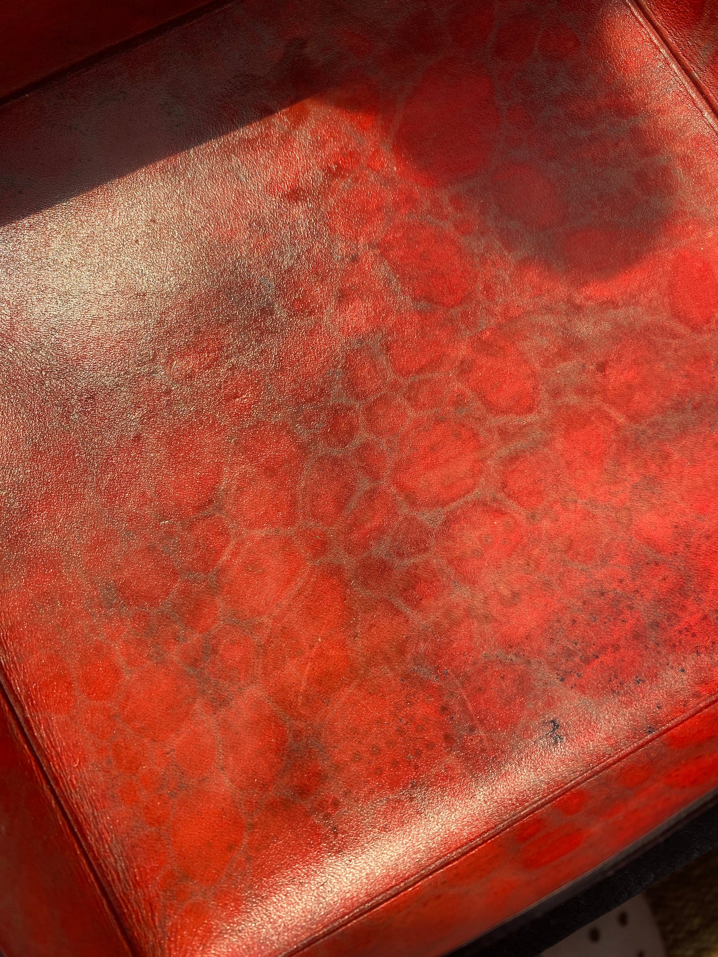 Hand-dyed Leather dragon scaled themed dice tray, trinket tray, for D&D, Pathfinder, and other TTRPG